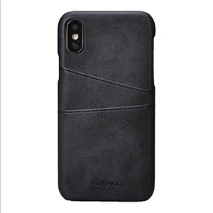 PU Leather Phone Back Case Hard PC Phone Cover With Card Slot