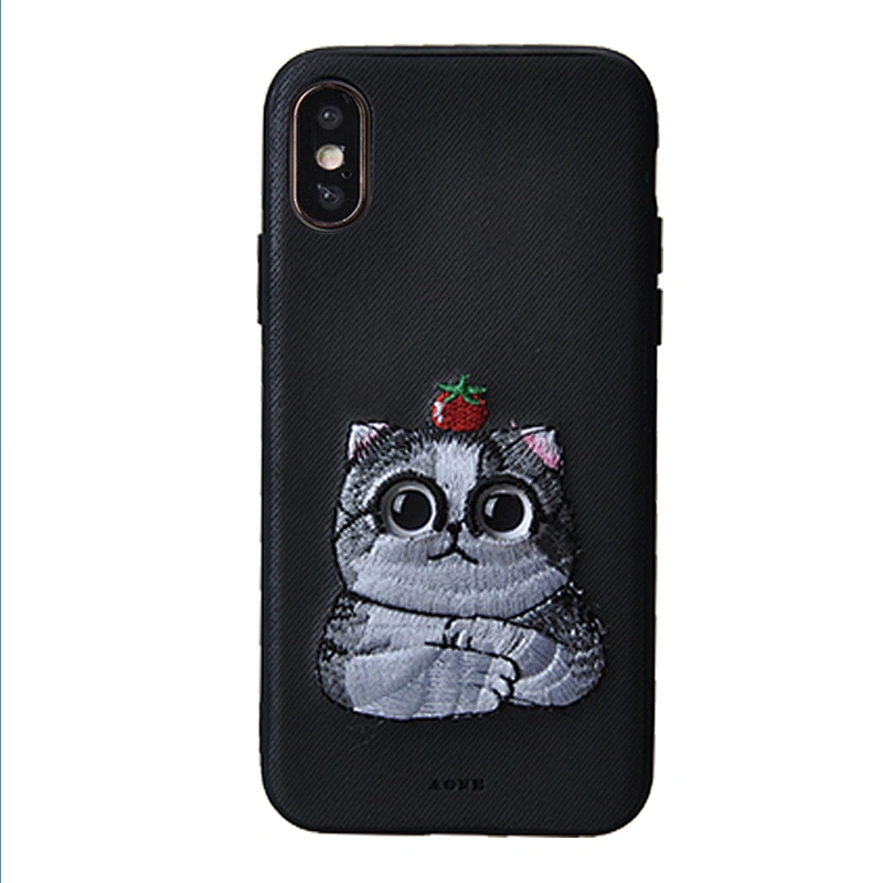 Super Cute Phone Case Cell Phone Cover With Embroidery Pattern