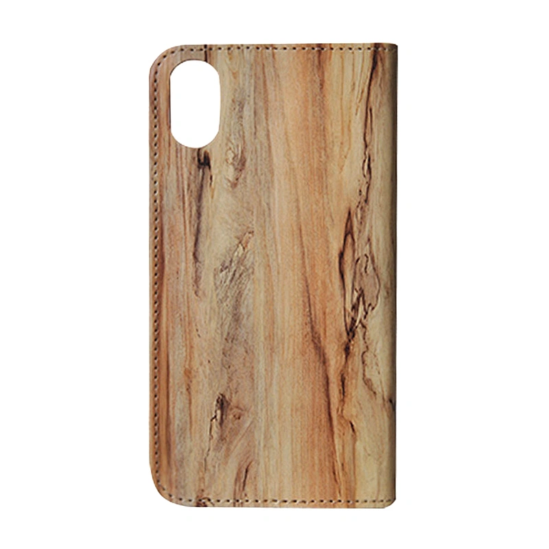 Wood Grain Mobile Phone Case Leather Case Flip Cover