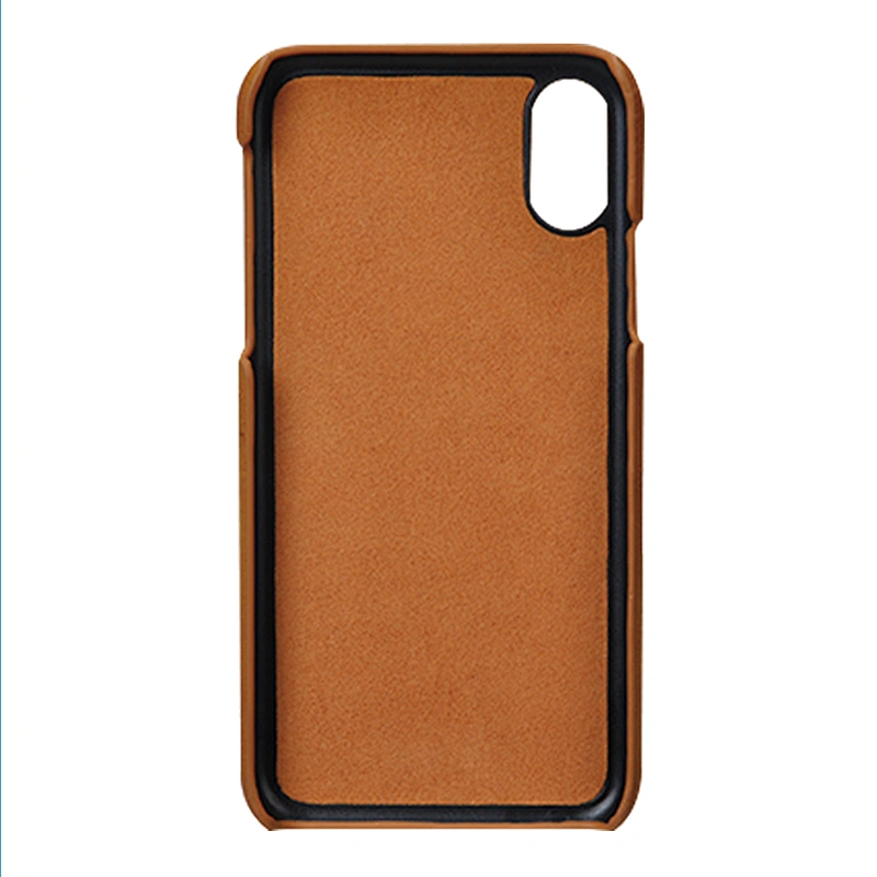 PU Leather Phone Back Case Hard PC Phone Cover With Card Slot