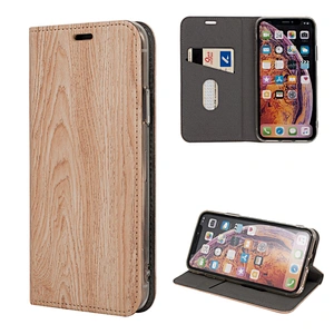 Wood Grain Mobile Phone Case Leather Case Flip Cover
