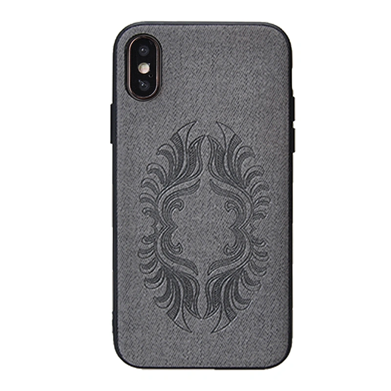 Embossing Phone Case PC+TPU 2in1 Phone Back Cover