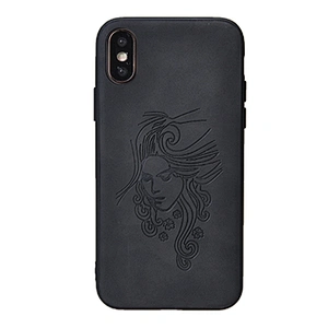 Embossing Smart Phone Case PC+TPU 2in1 Phone Cover