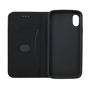 PU Leather Phone Wallet Case With Woven Pattern & Card Slots