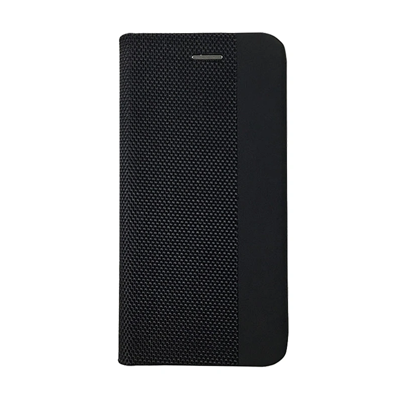 PU Leather Phone Wallet Case With Woven Pattern & Card Slots