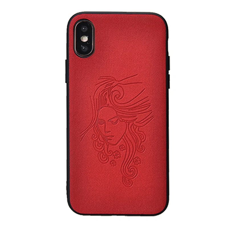 Embossing Smart Phone Case PC+TPU 2in1 Phone Cover