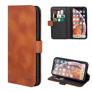 Leather Phone Wallet Case With Buckle Book Case Phone Flip Cover