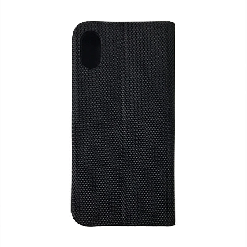 PU Leather Phone Wallet Case With Woven Pattern & Card Slots