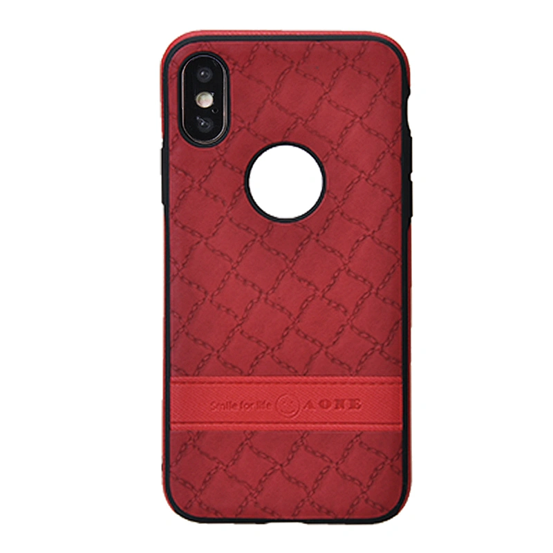 Splicing Style Cell Phone Case Phone Cover With Brand Hole