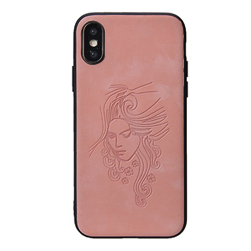 Embossing Smart Phone Case PC+TPU 2in1 Phone Cover