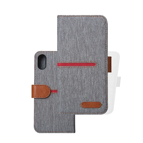 Leather Phone Flip Cover Phone Book Case With Buckle