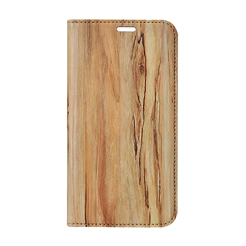 Wood Grain Mobile Phone Case Leather Case Flip Cover