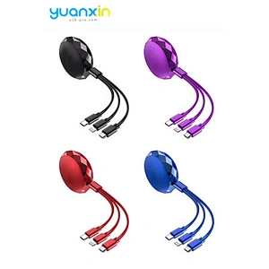 Fast round retract Charging Cable