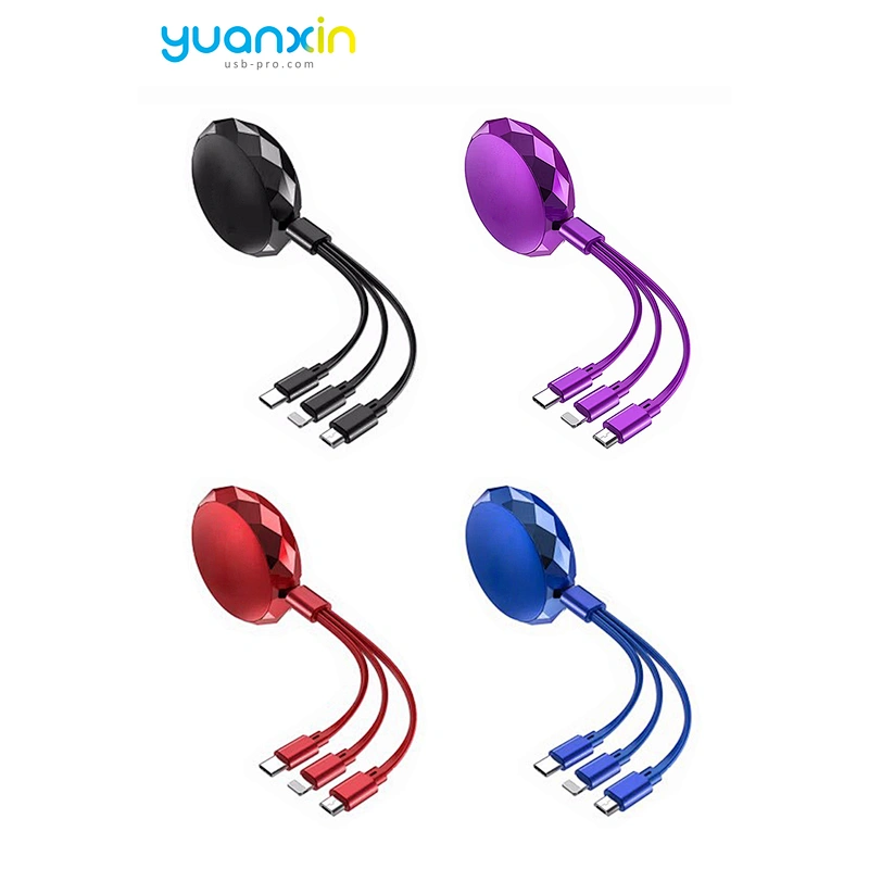 Fast round retract Charging Cable
