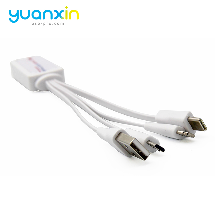 Custom Doming 4 in 1 TPE usb cable