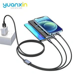3 in 1 Fast 3A braided Charging Cable