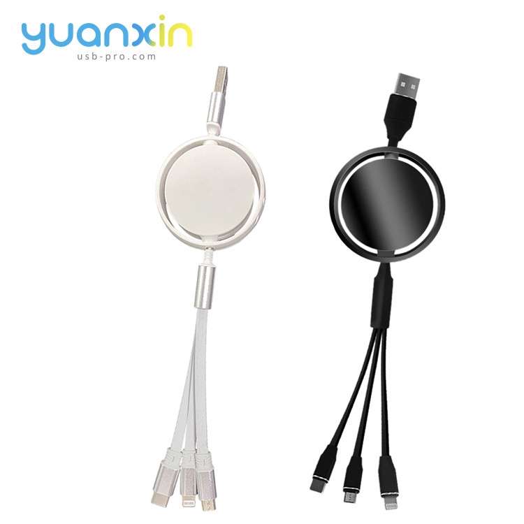 Custom retract ABS charging cable