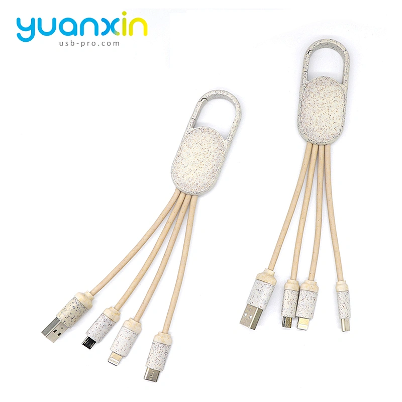 Eco 4 in 1 keychain usb cable