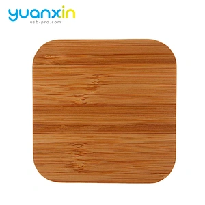 Eco Friendly Bamboo Square Desktop Wireless Charger