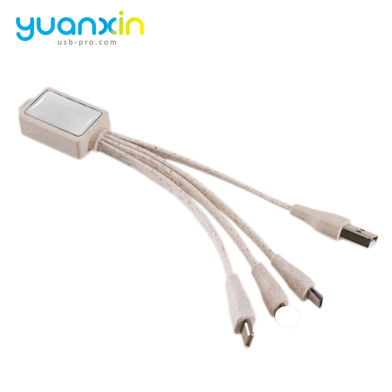 Custom doming Eco 4 in 1 usb cable