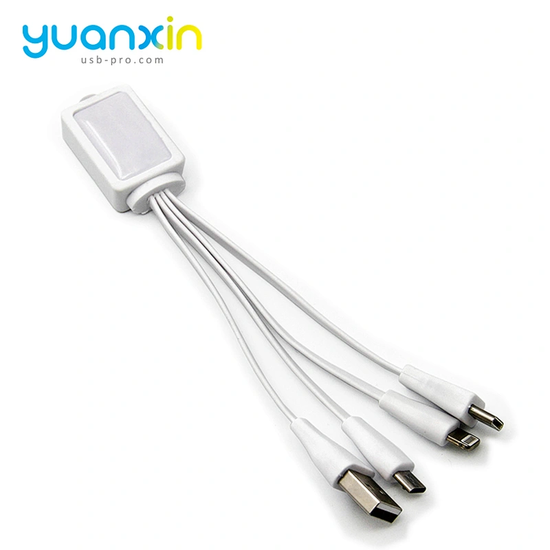 Custom Doming 4 in 1 TPE usb cable