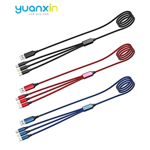Custom logo 6 in 1 classic braided usb cable