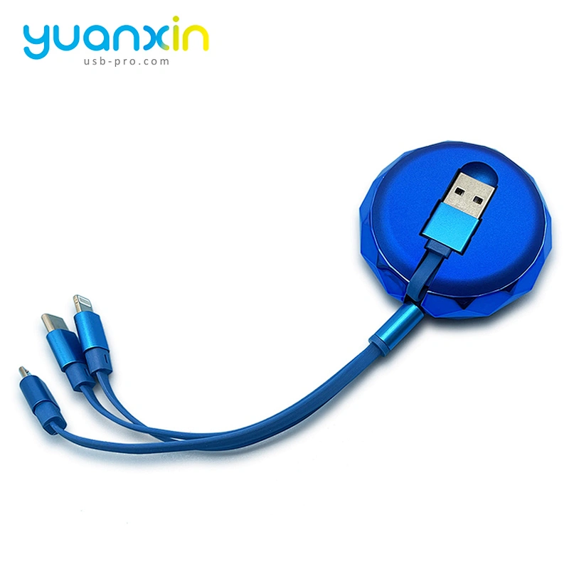 Fast round retract Charging Cable