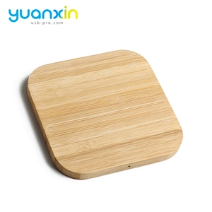 Eco Friendly Bamboo Square Desktop Wireless Charger