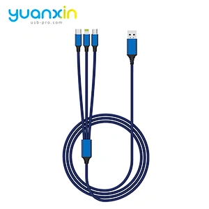 Custom logo 6 in 1 classic braided usb cable