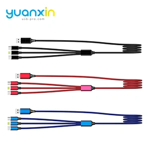 Custom logo 6 in 1 classic braided usb cable