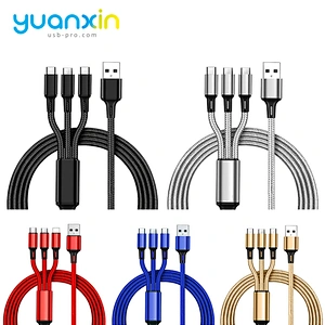 Custom 3 in 1 classic braided usb cabl