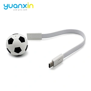 Football design Micro keychain usb cable