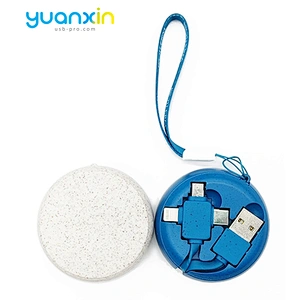 Eco straw material Retract Charging Cable