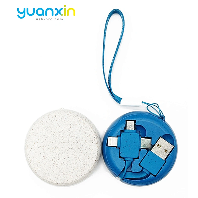 Eco straw material Retract Charging Cable