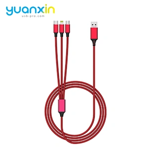 Custom logo 6 in 1 classic braided usb cable
