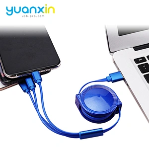 Custom retract ABS charging cable