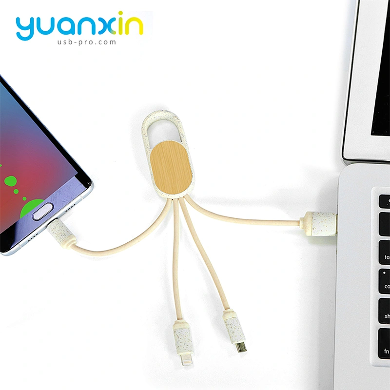 Eco 4 in 1 keychain usb cable