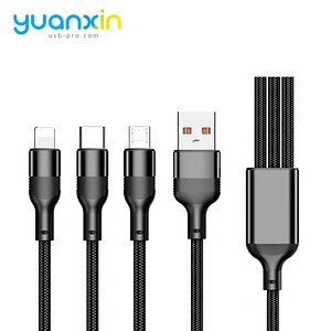 3 in 1 Fast 3A braided Charging Cable