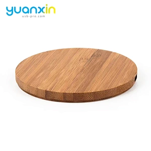 Eco Friendly Bamboo Round Desktop Wireless Charger