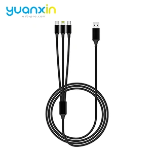 Custom logo 6 in 1 classic braided usb cable