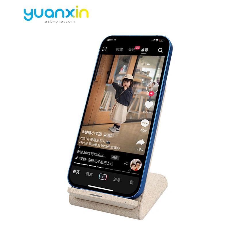 ECO Friendly Desktop Wireless Charger with phone holder