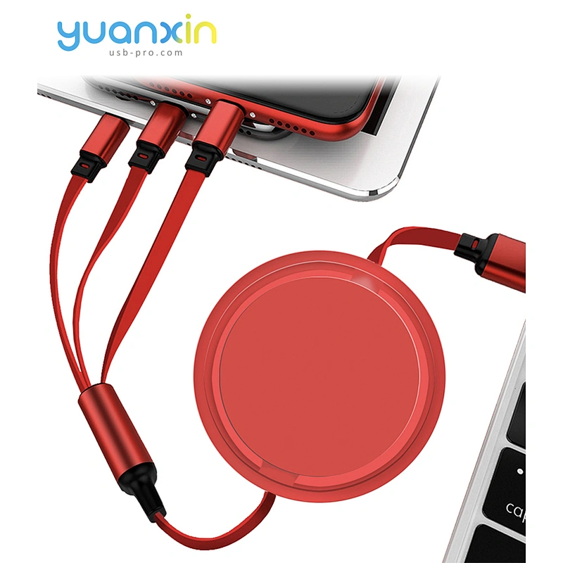Custom retract ABS charging cable