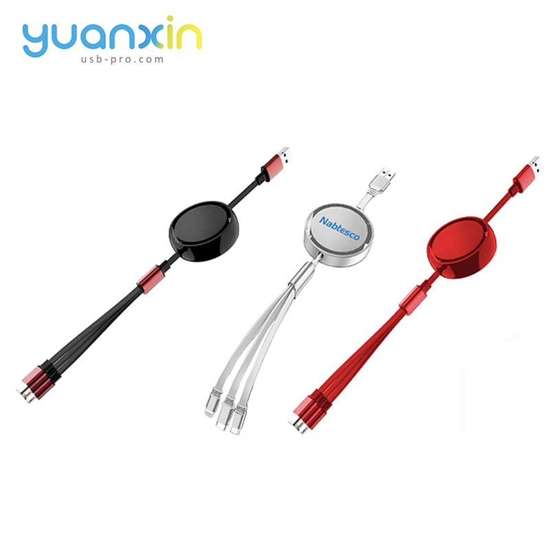 Custom retract ABS charging cable