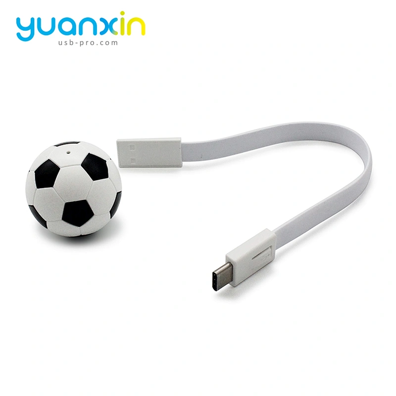 Football design Micro keychain usb cable