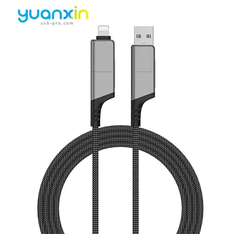 3A fast Aluminum alloy + braided charging cable