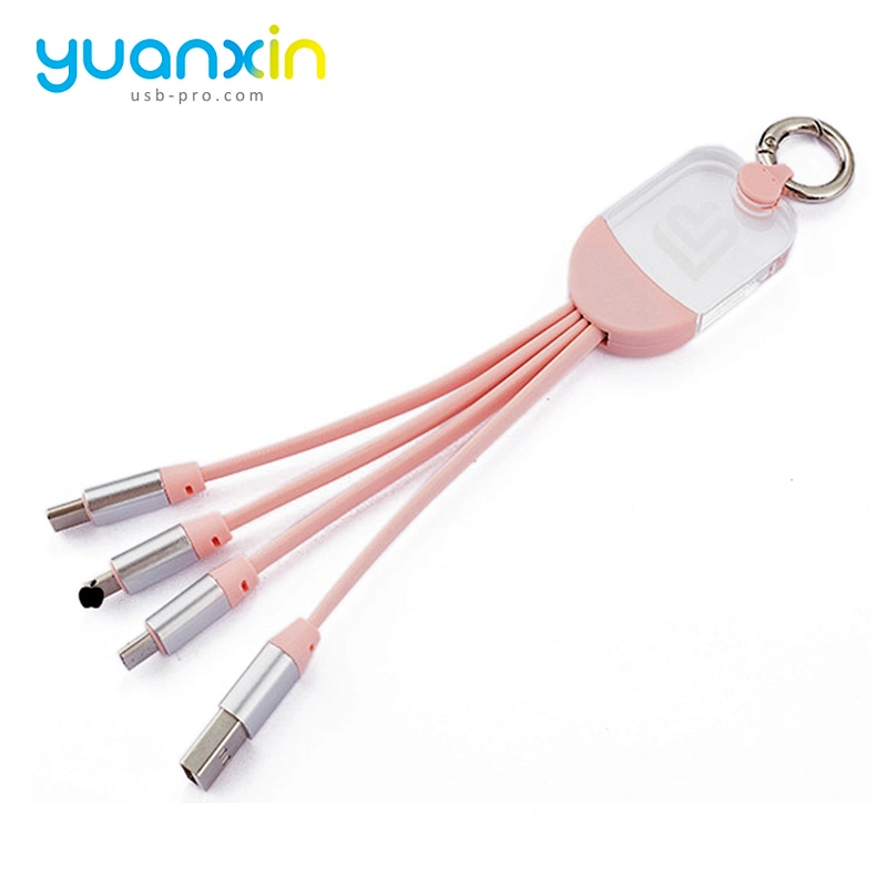 Custom LED Logo Acrylic+TPE Illume Charging Cable