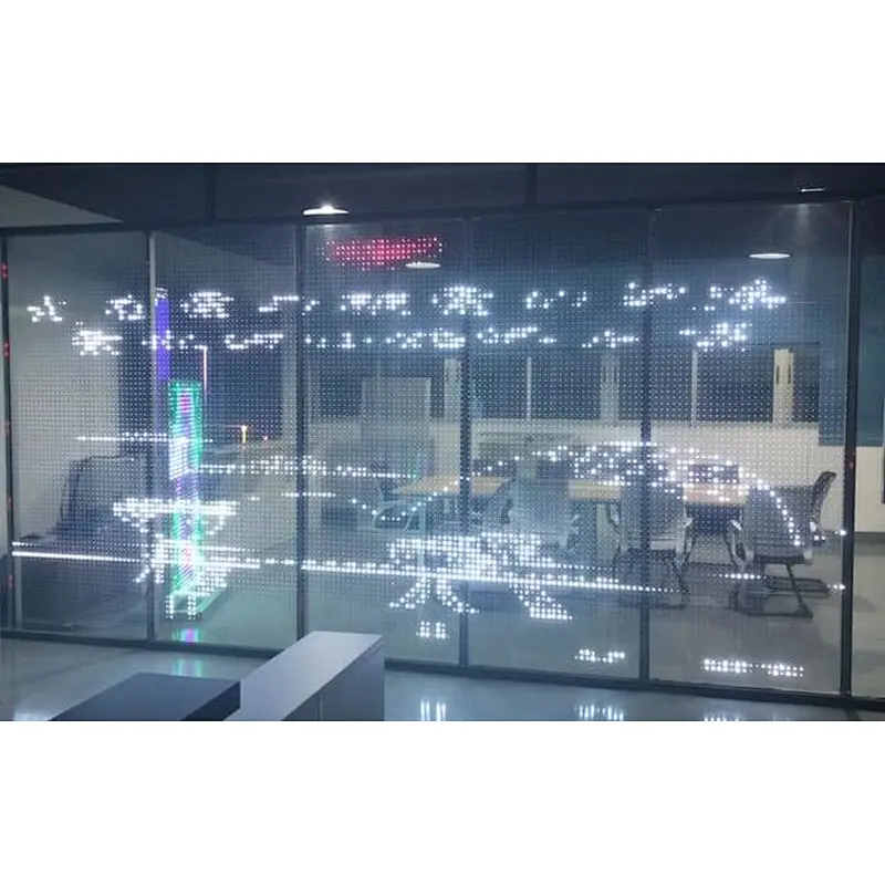 Shenzhen 2020 new design foldable flexible transparent led display 6mm ...