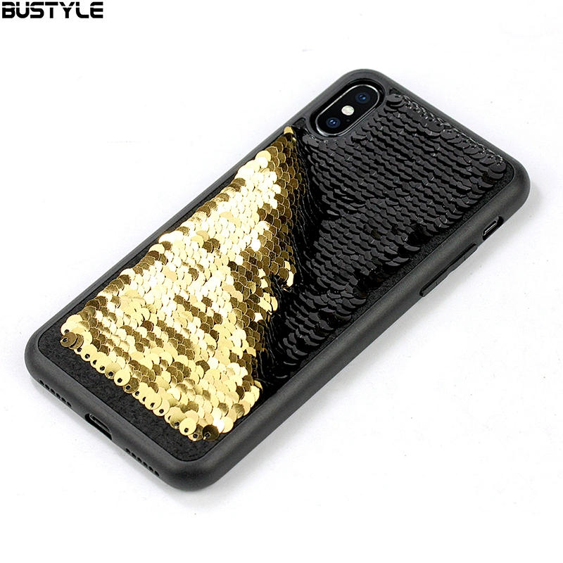 Fish Scales Reversible Sparkly Sequins glitter colorful Thin phone case for iPhone x xr xs max