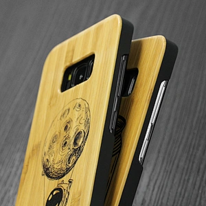 Free Customized solid bamboo wooden mobile phone accessories for Samsung Galaxy S8 S9 S10 plus note 8 9