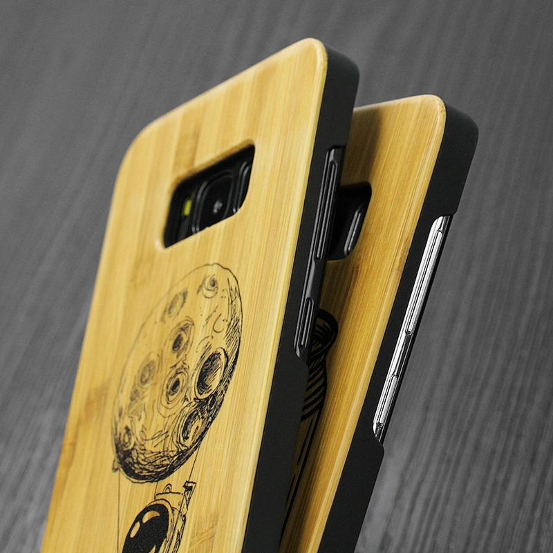 Free Customized solid bamboo wooden mobile phone accessories for Samsung Galaxy S8 S9 S10 plus note 8 9